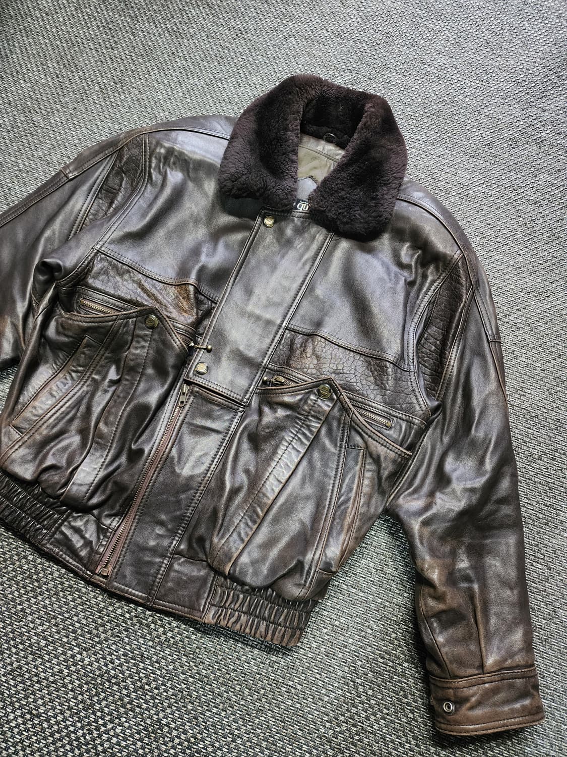 빈티지 브라운 양가죽 자켓 상품이미지7
