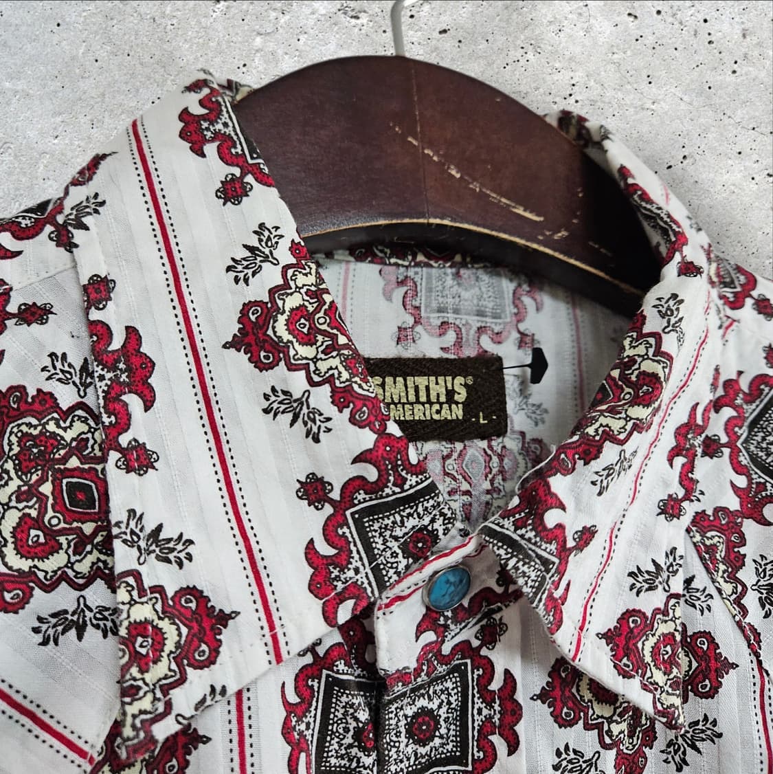 스미스 아메리칸 터키석 버튼 빈티지 웨스턴 셔츠 (100/L) 상품이미지3