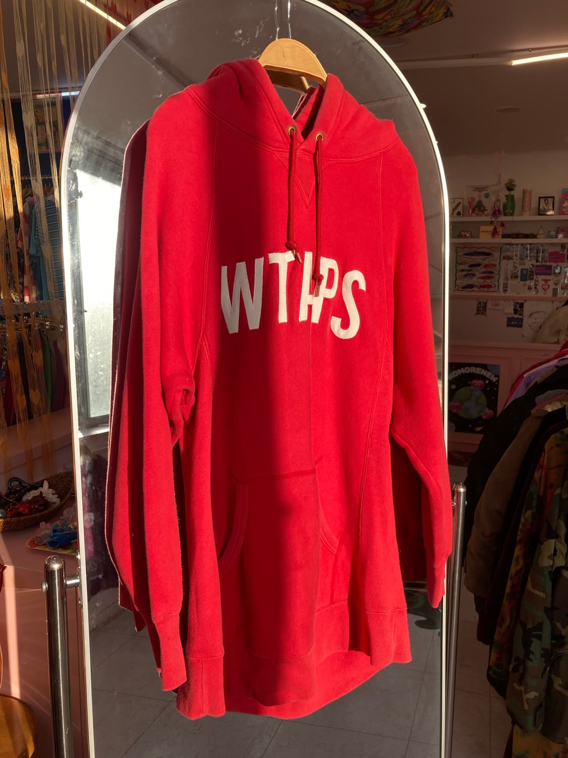 Wtaps 레드 롱 후디 상품이미지1