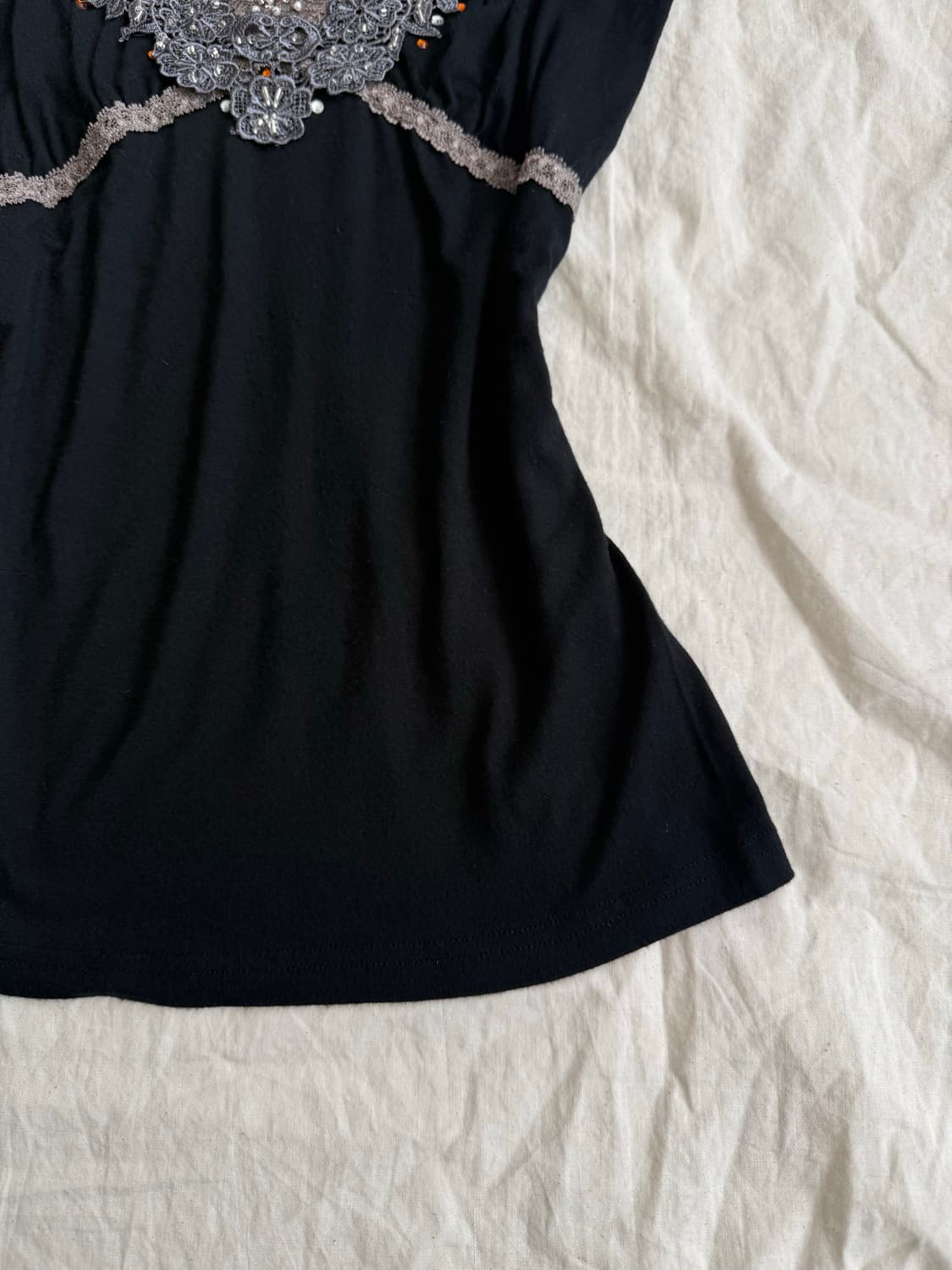 오리엔탈 y2k 고딕 공겜여주 슬리브리스 상품이미지3