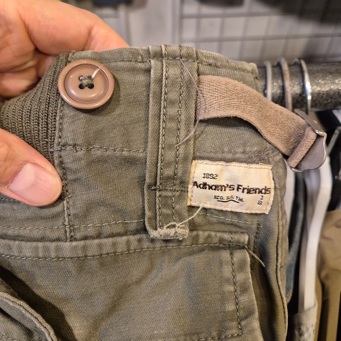 30인치 카모배색 면 와이드 카고팬츠  상품이미지3