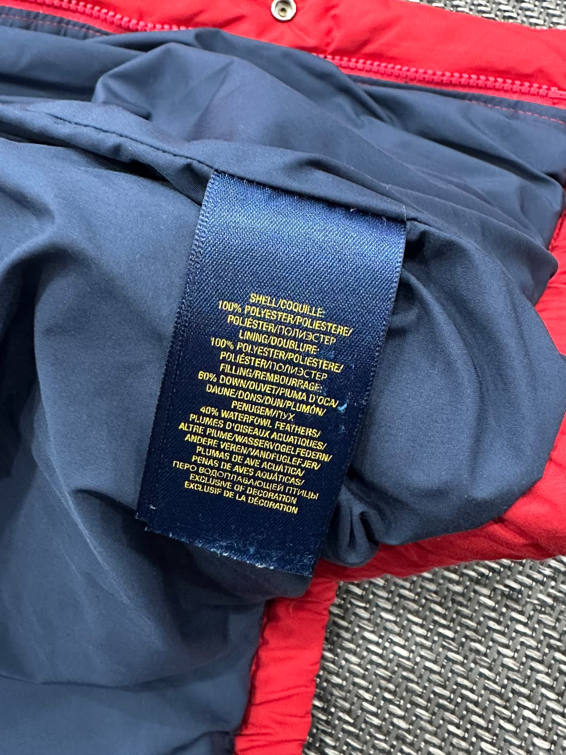 폴로 패딩 레드 상품이미지4