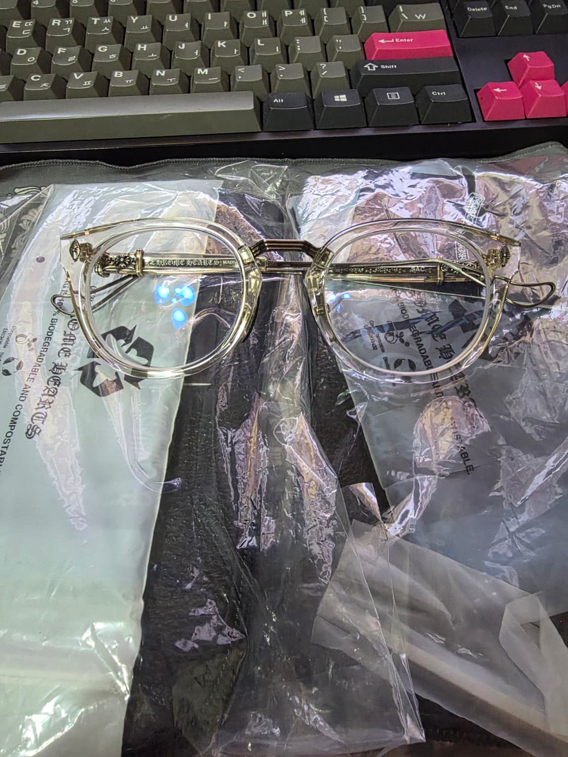 크롬하츠 SAC 삭 클리어 실버 안경 상품이미지3