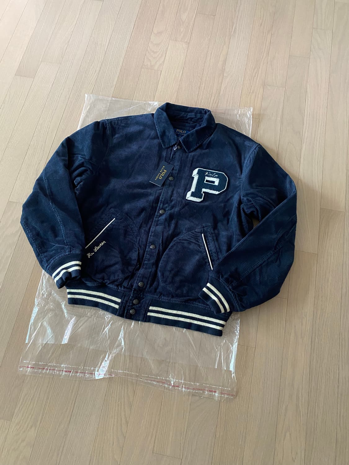 폴로 코듀로이 레터맨 자켓 L 상품이미지1