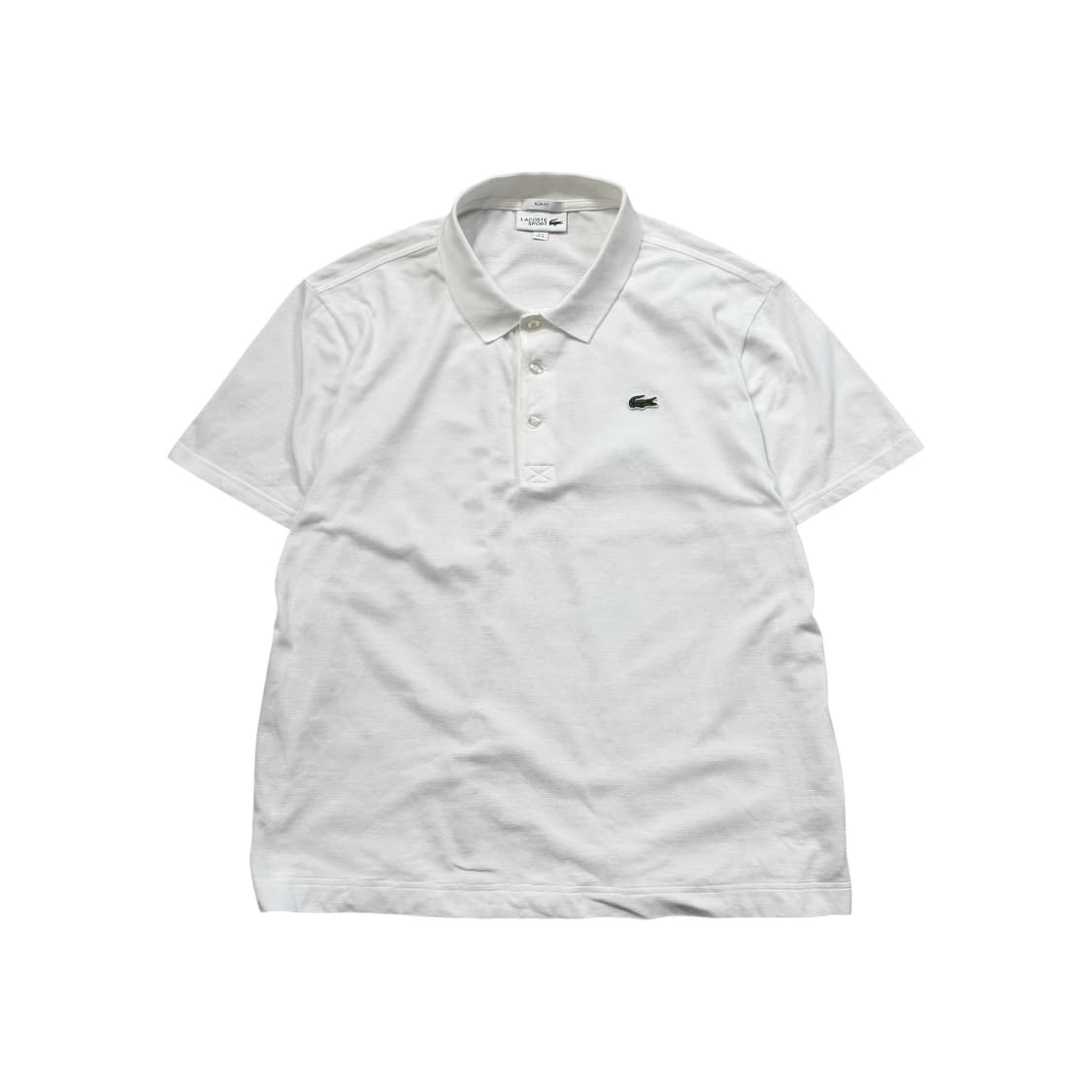 라코스테 화이트 피케 폴로 셔츠 상품이미지1