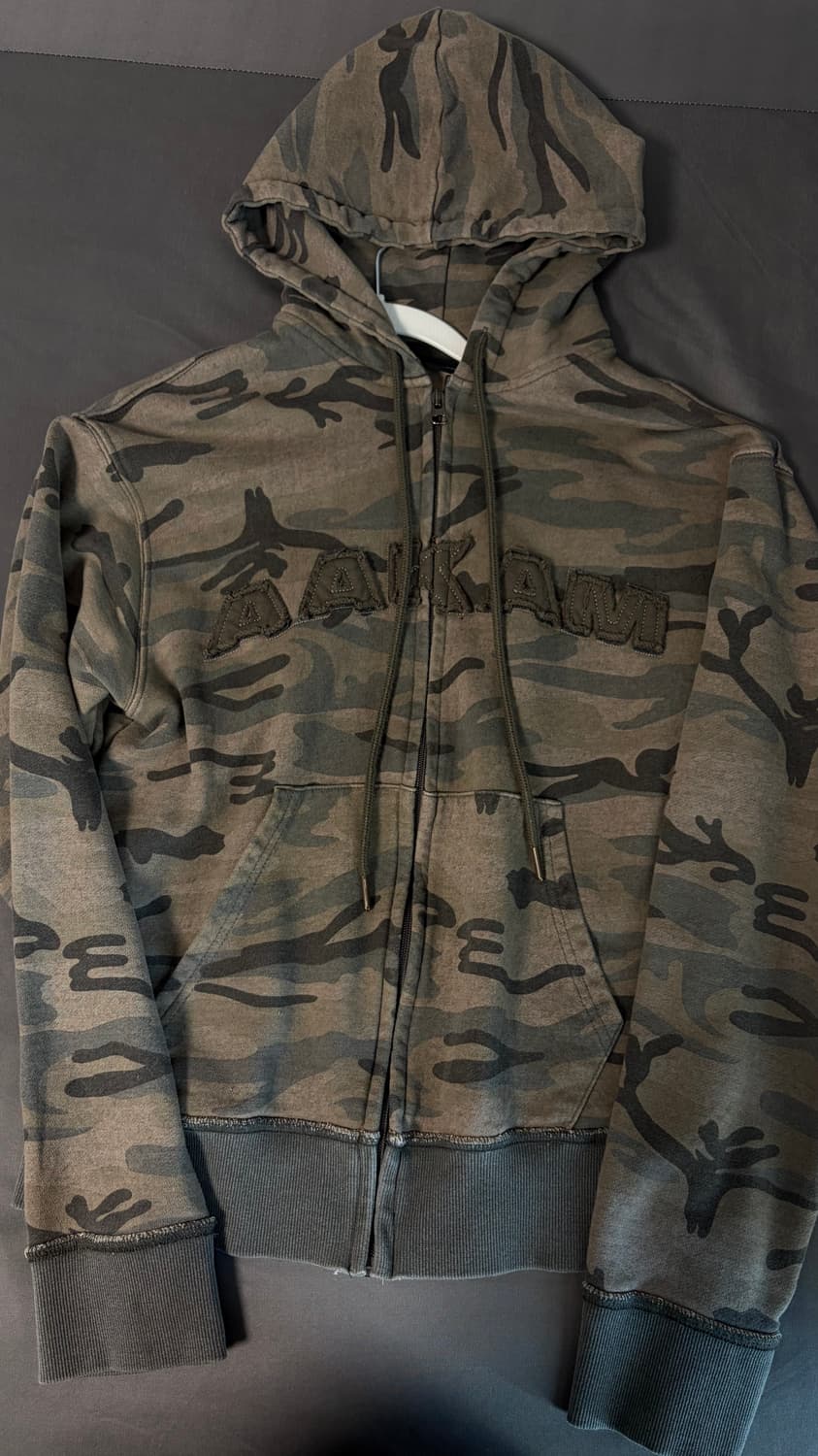 2) 아캄 카모 카키 후드집업 상품이미지2