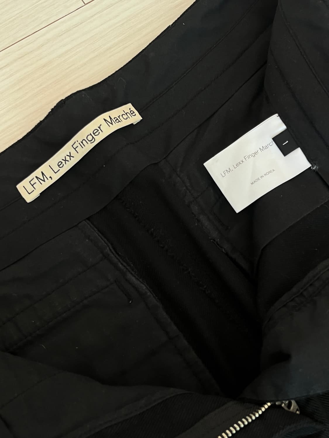 LFM 엘에프엠 와이드 레그 코튼 팬츠 블랙 1 사이즈 상품이미지7