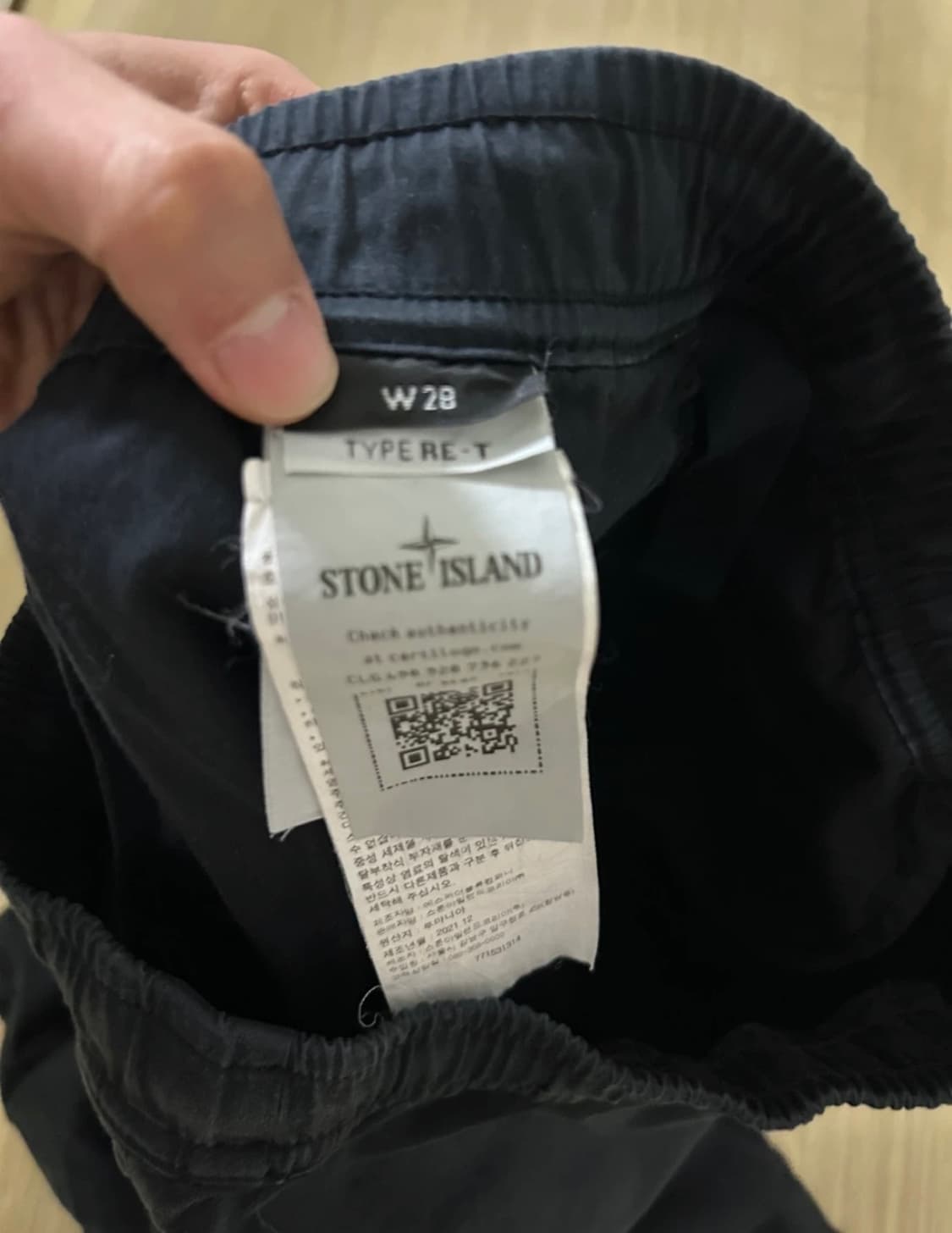 스톤아일랜드 블랙 카고 바지 28 백화점 한글택 상품이미지4