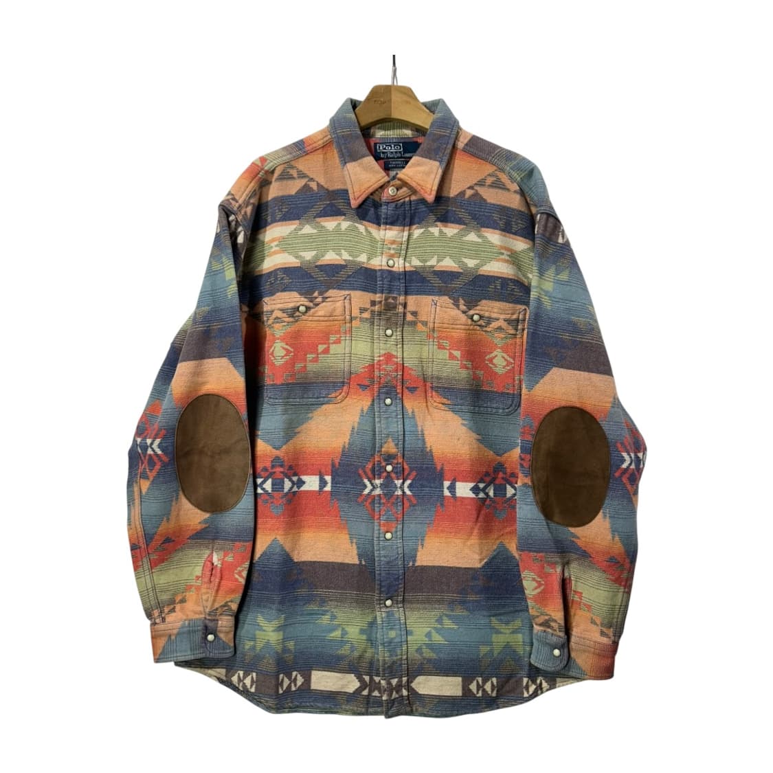 [POLO] 90s 폴로랄프로렌 웨스턴 엘보패치 나바호 셔츠 상품이미지1