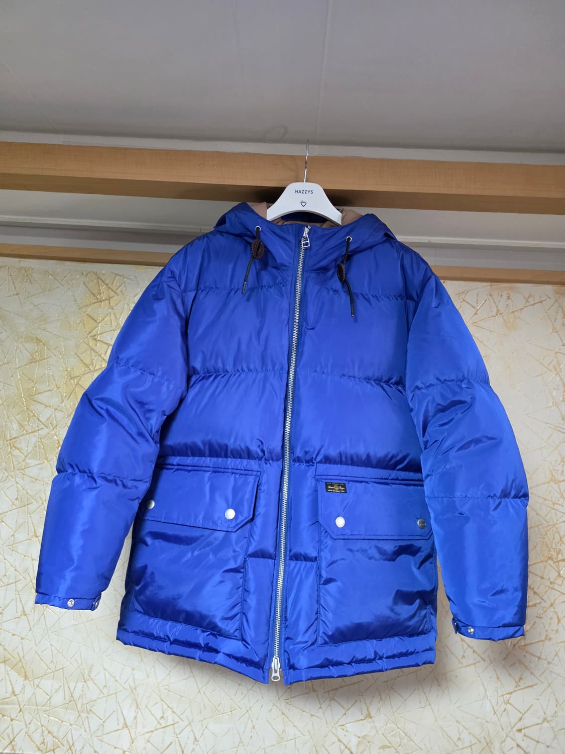헤지스 바스통 블루 레트로 헤비 다운 파카 패딩 사이즈 L 103정도 실 상품이미지3