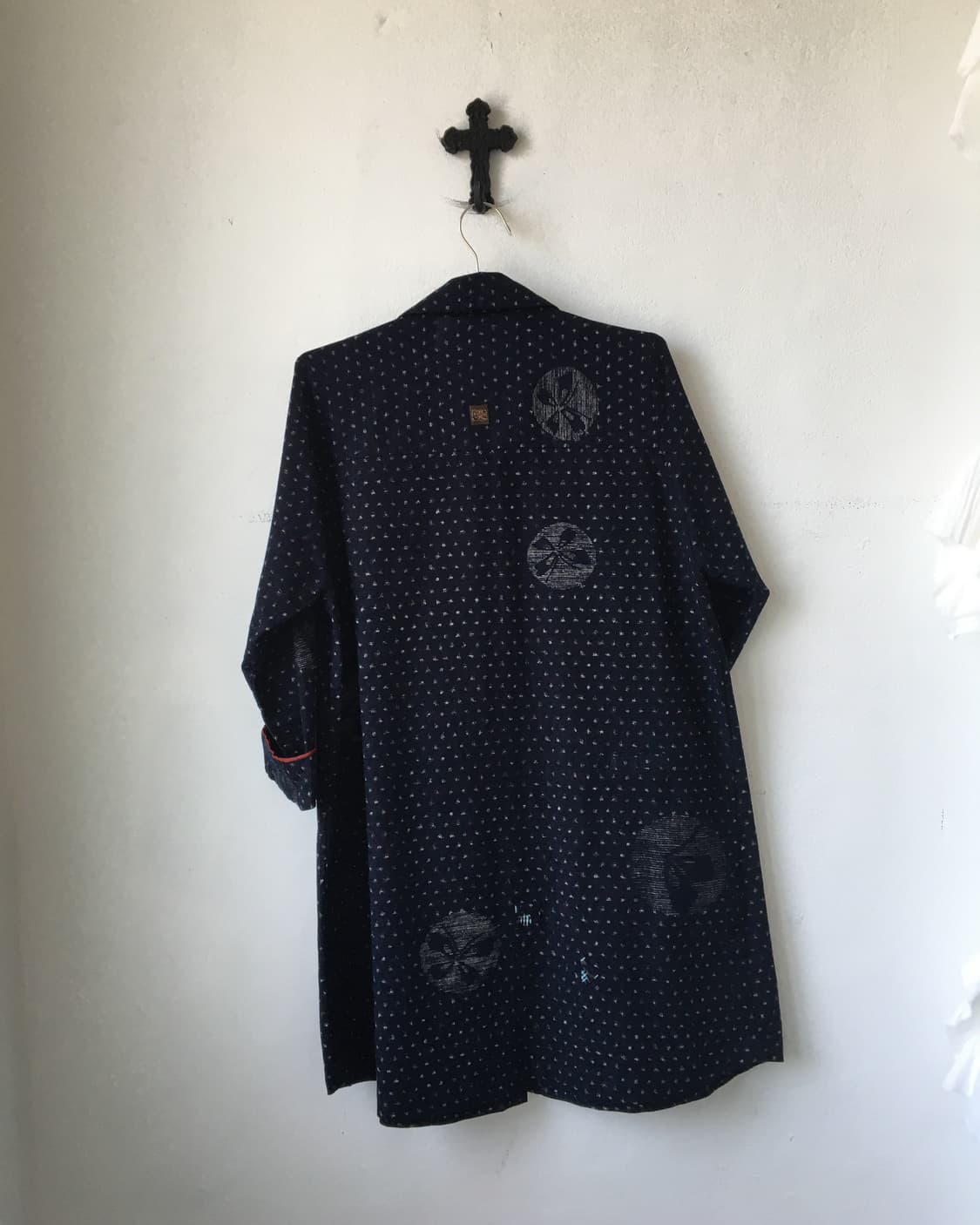 Button point pattern long shirt 상품이미지3