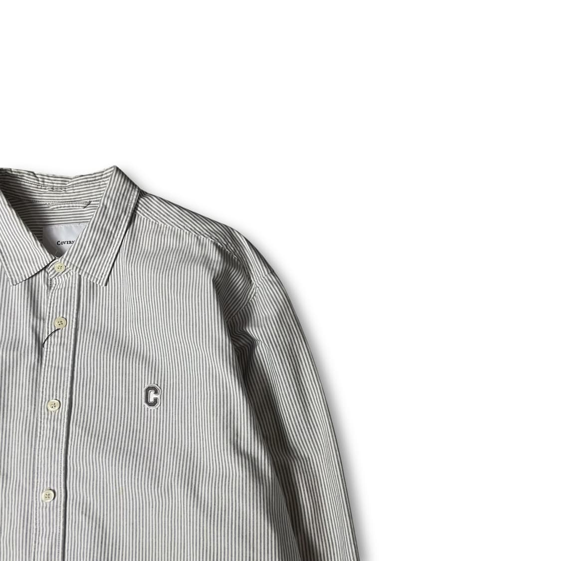 커버낫 그레이 스트라이프 긴팔 셔츠 XL 상품이미지2