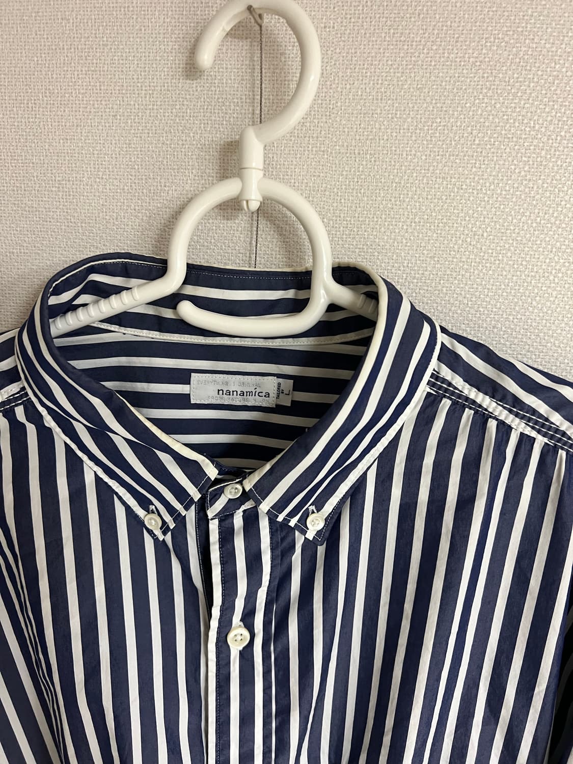 나나미카 빅 버튼다운 스트라이프 윈드셔츠 L 상품이미지3