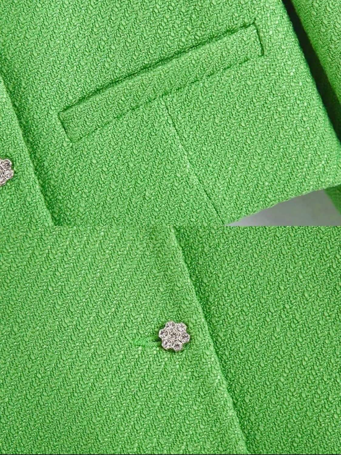 [ZARA] 리미티드 그린 트위드 자켓(실크안감/상태최상) 상품이미지5