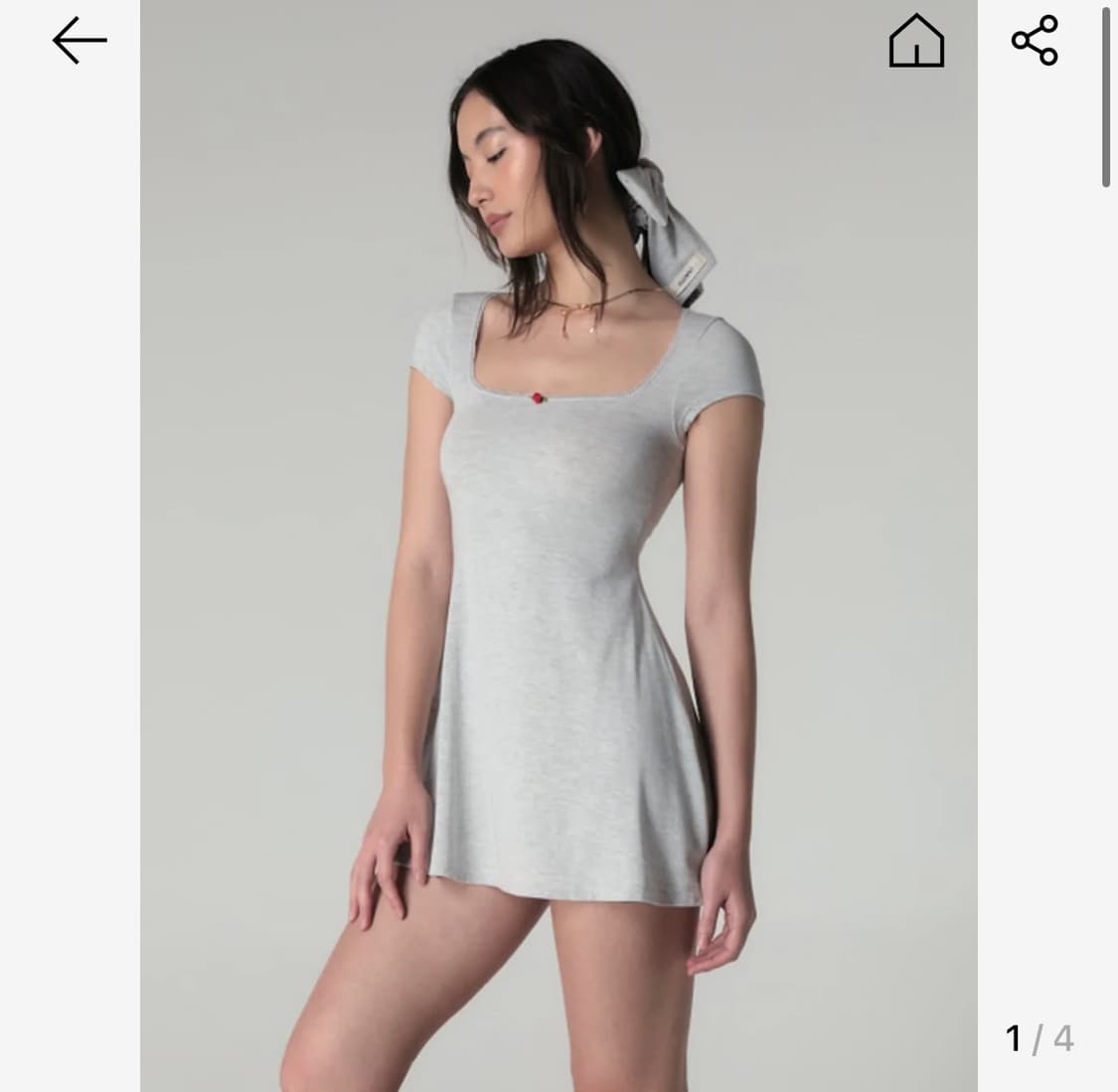 글로니 로즈 스쿱 미니 드레스 M 새상품 상품이미지1