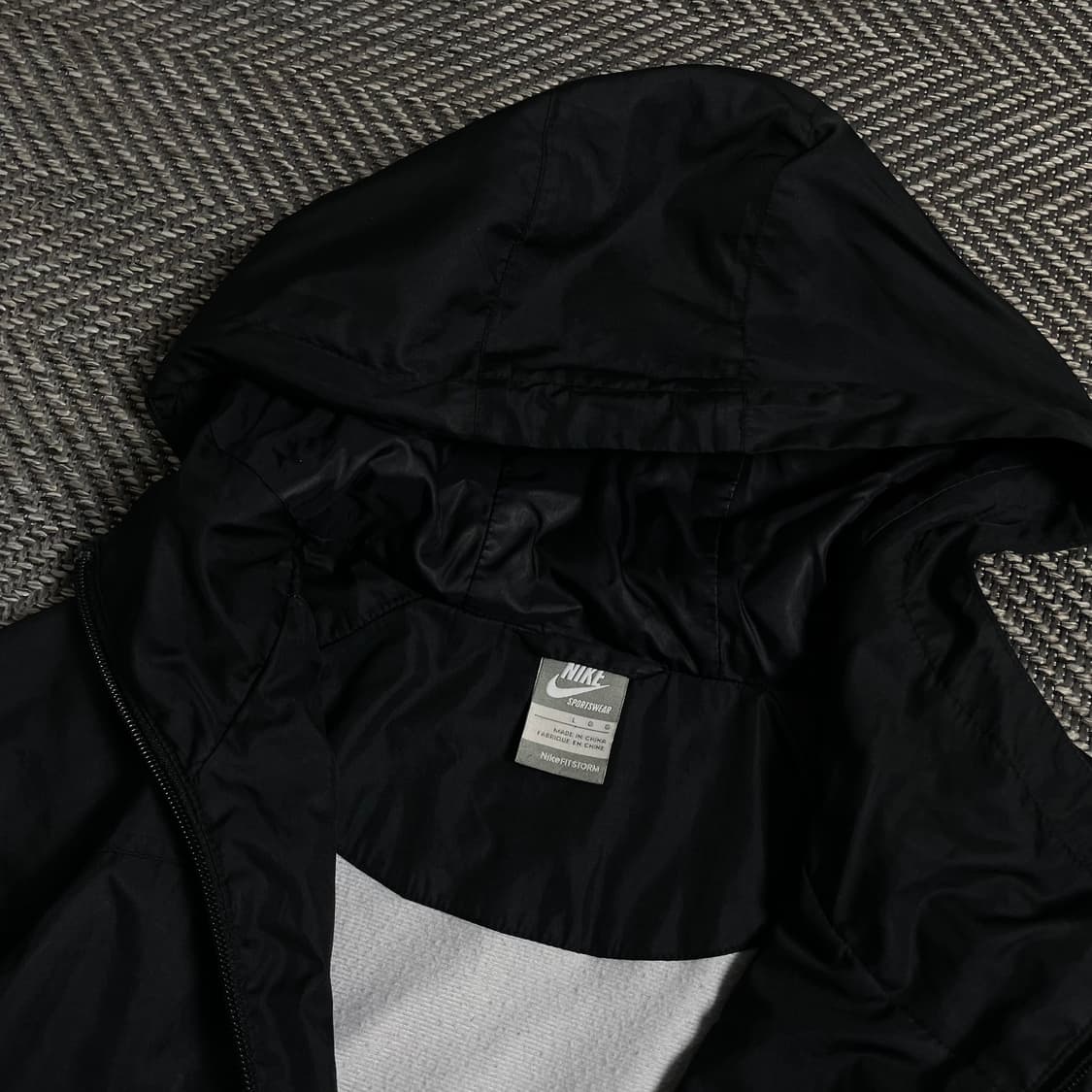 00s 나이키 올드스쿨 블랙 스우시 자수 로고 윈드 바람막이 y 3988 상품이미지6