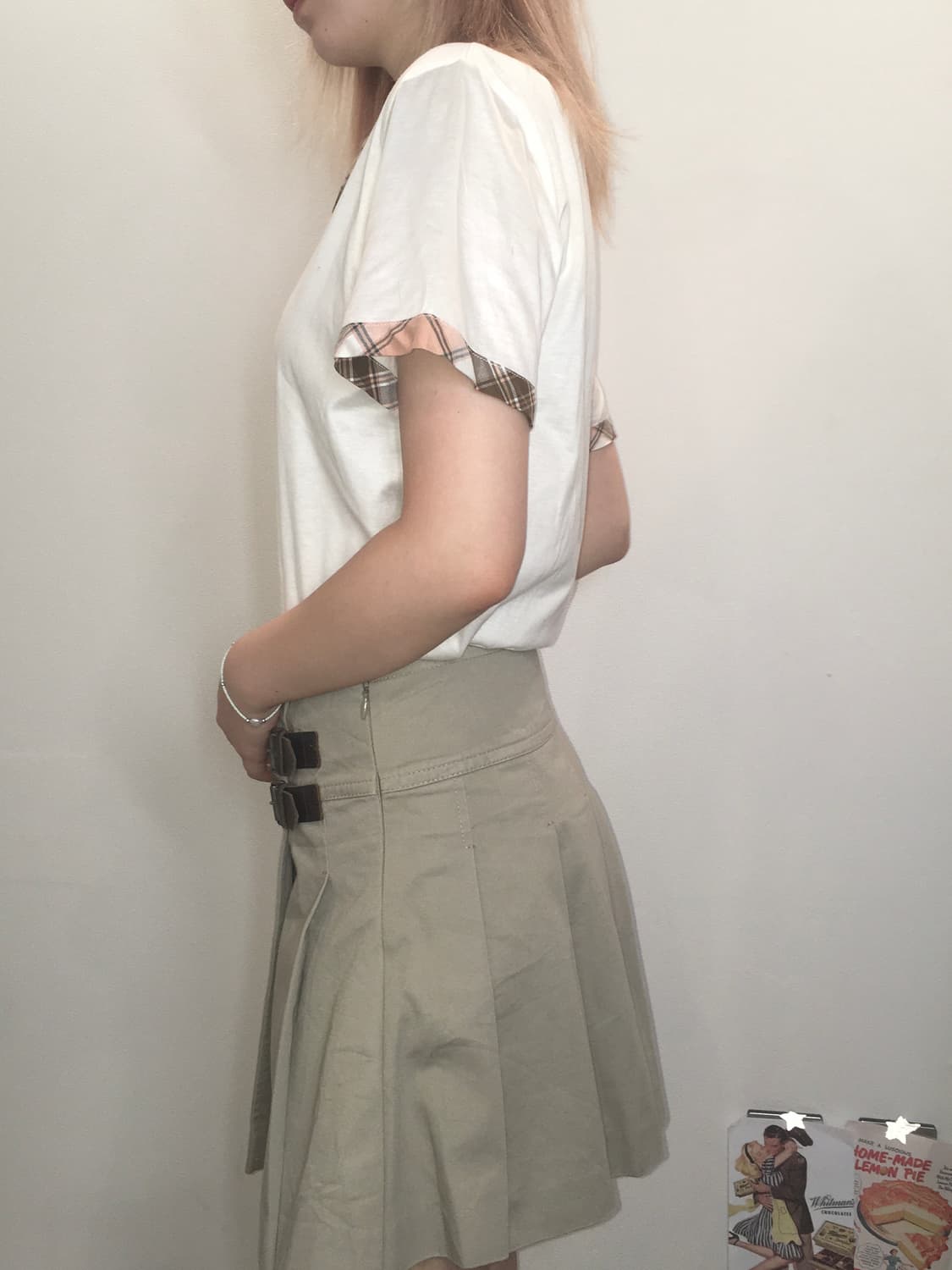 Burberry bluelabel beige pleats skirt 상품이미지5