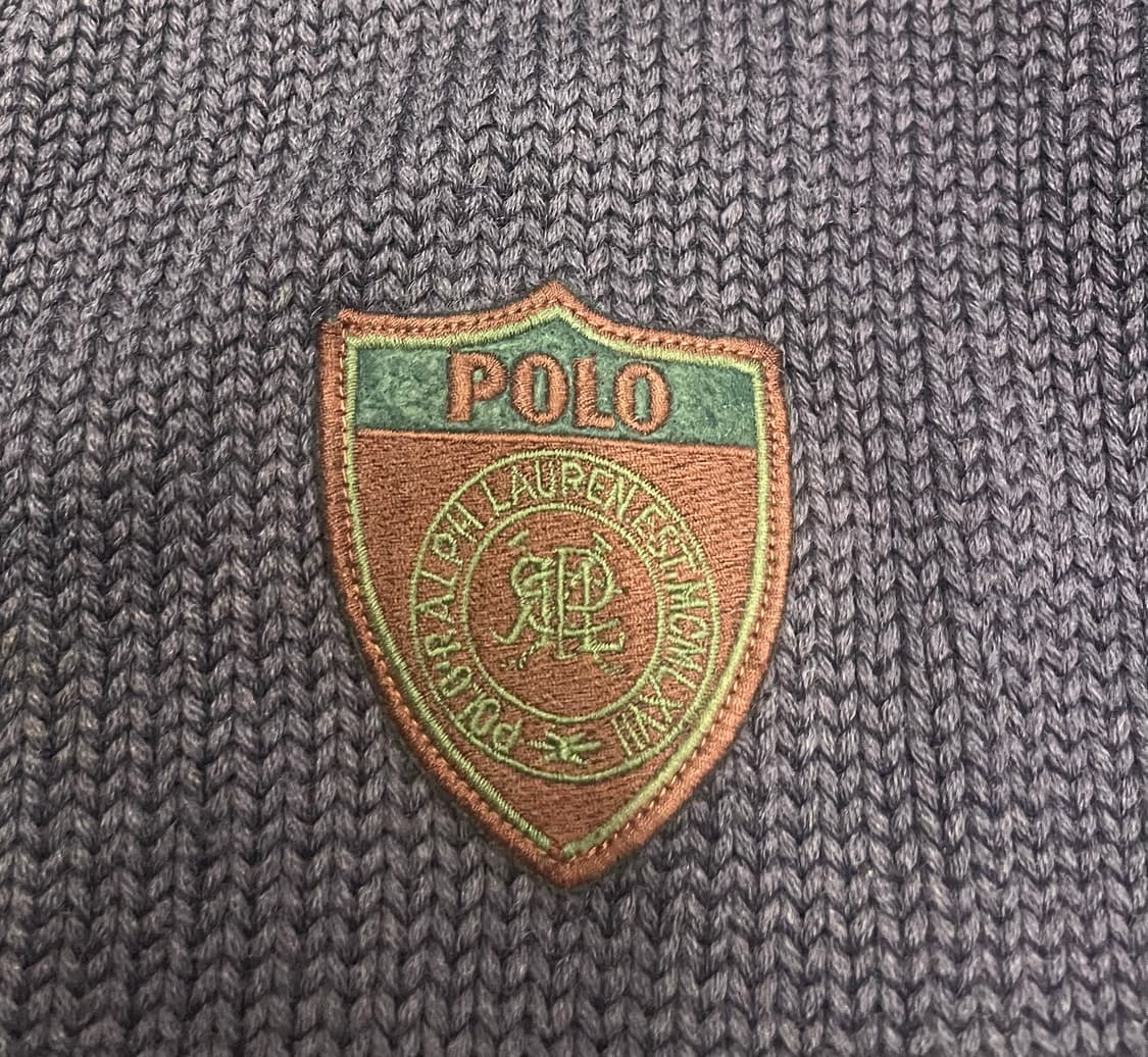 90s 폴로 랄프로렌 방패로고 네이비 니트 가디건 상품이미지6