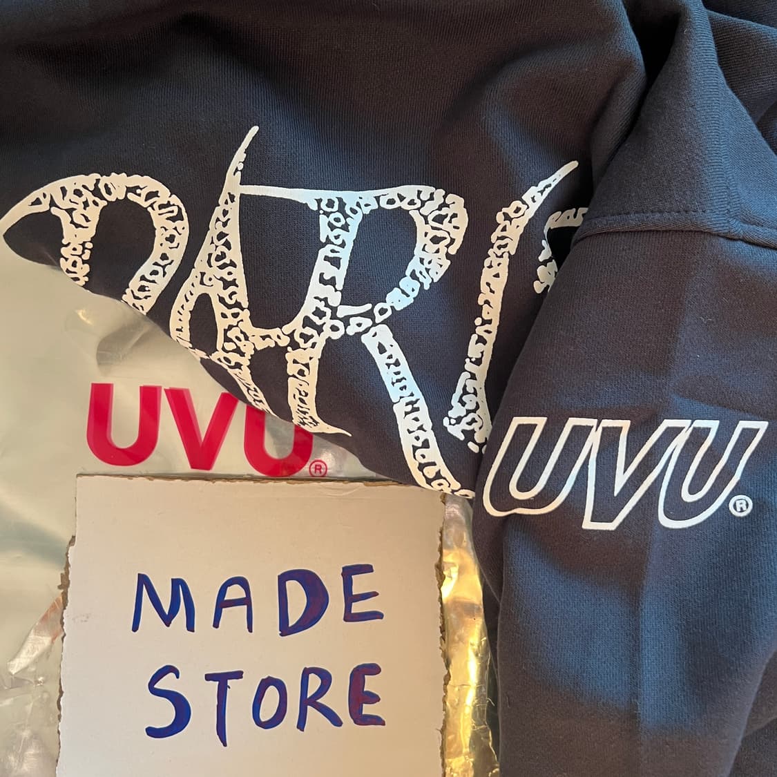 UVU 파리 후드 집업 잉크블루 상품이미지4