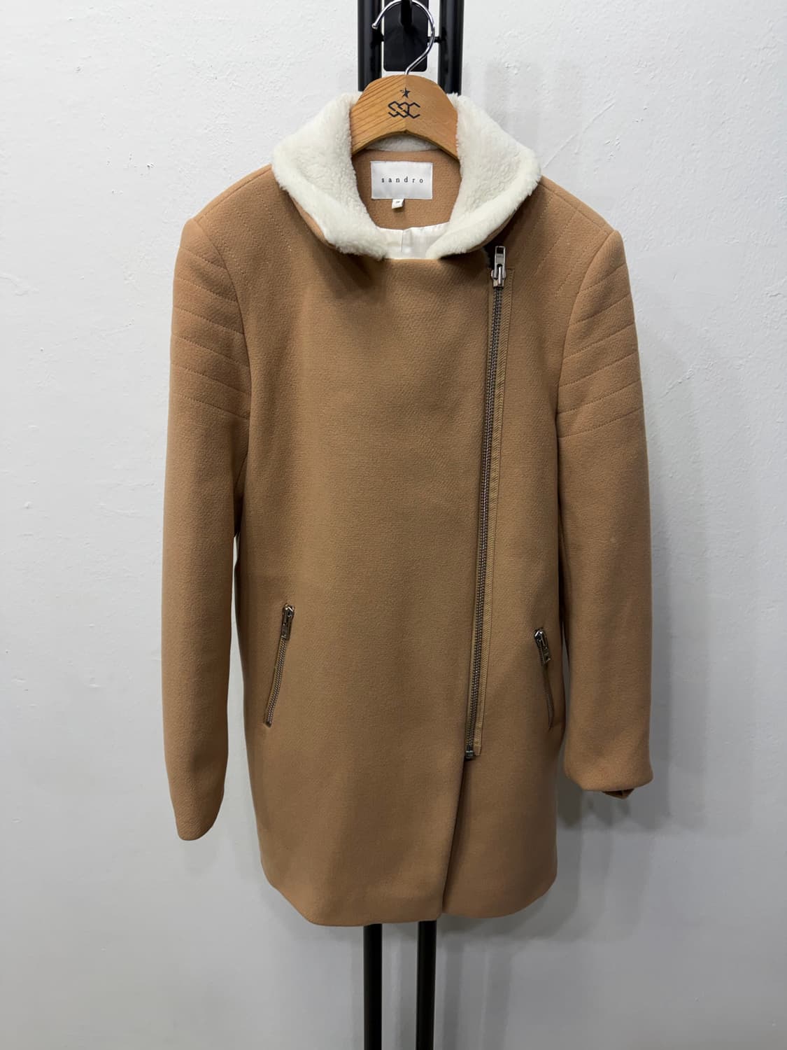 정품) 산드로 여성 카멜 자켓 36 상품이미지1