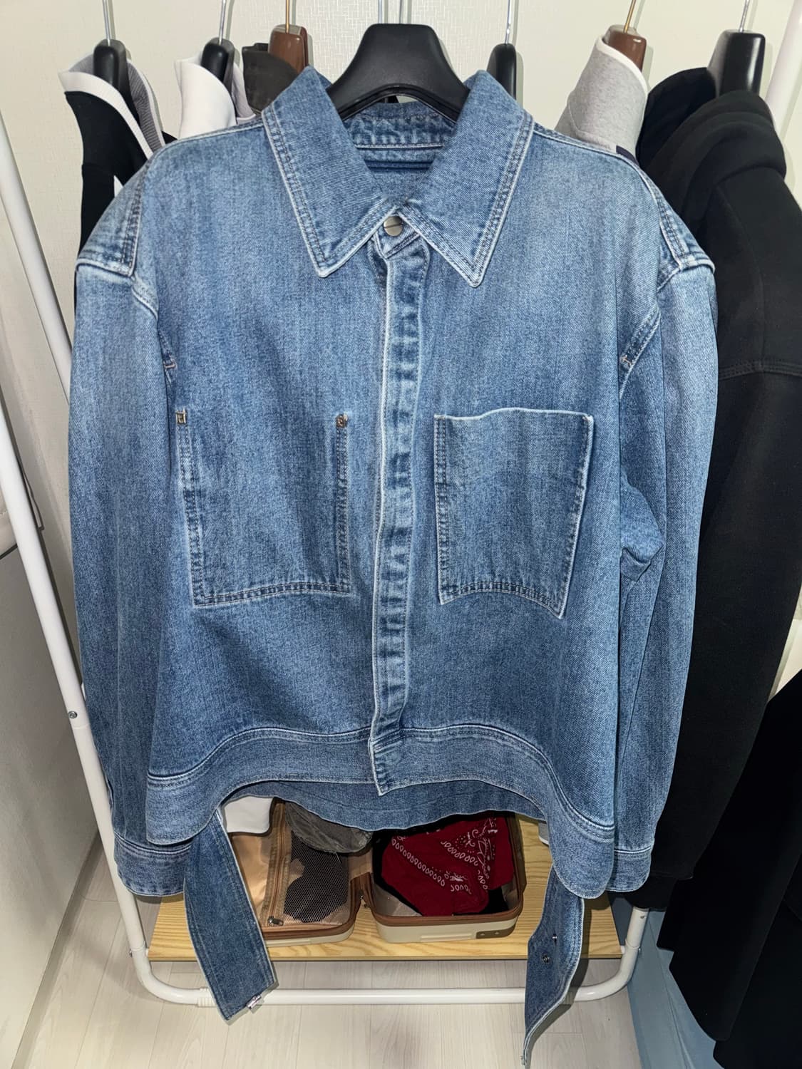 우영미 크롭 데님 자켓 50 상품이미지3