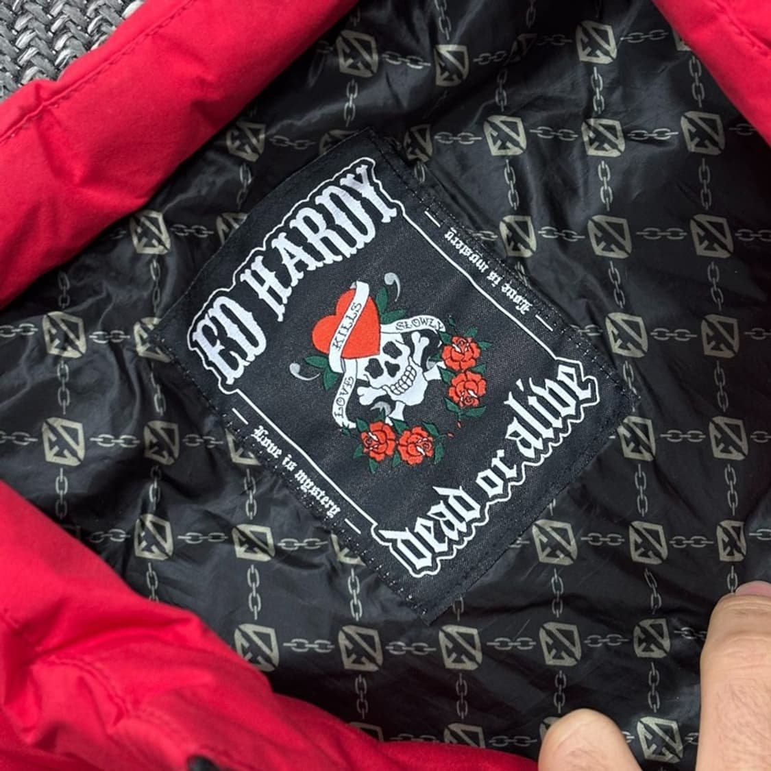 에드 하디 패치 경량 패딩 베스트v0417 상품이미지5