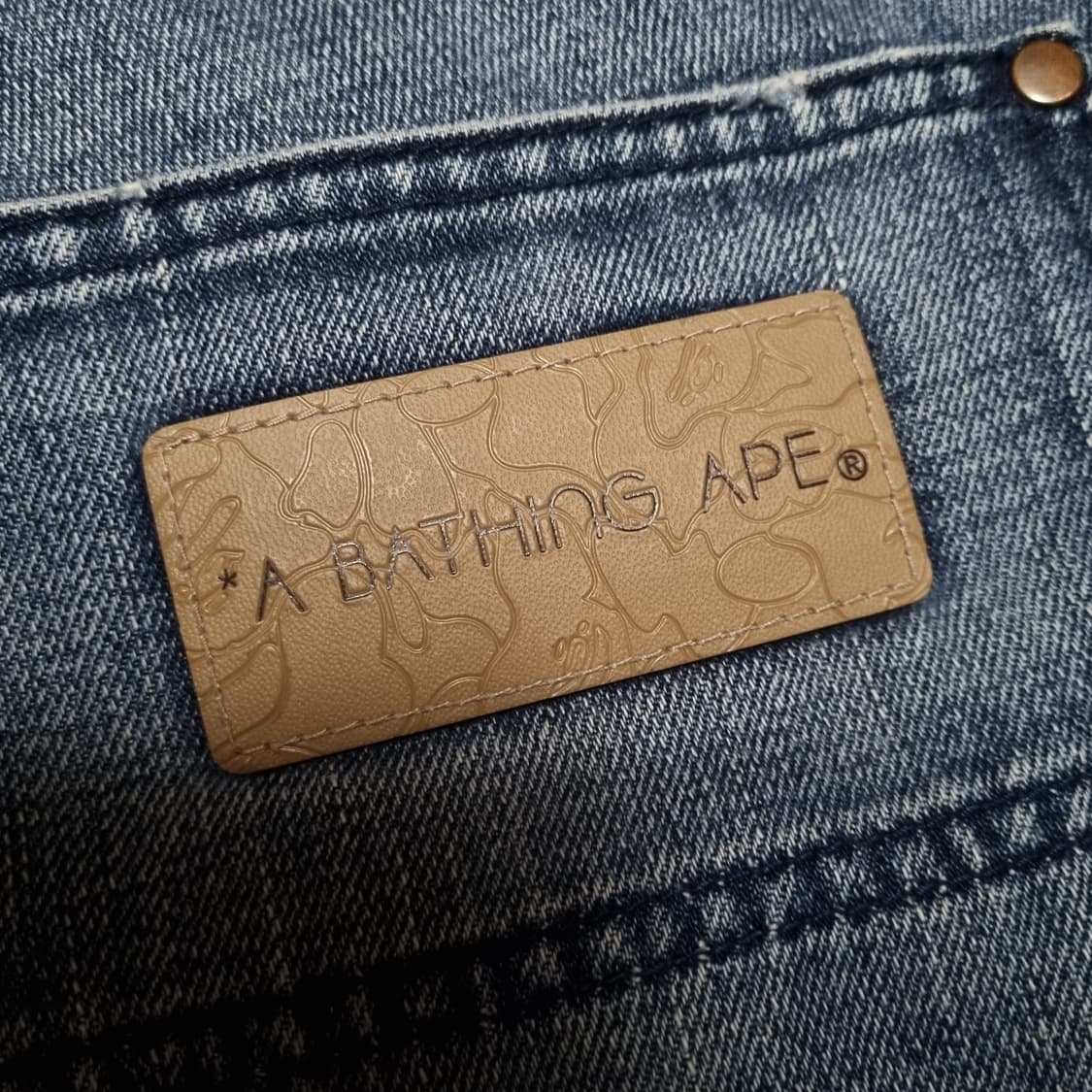 베이프 bape 데님 청바지 데미지진 L 32 34 90s 00s 빈티지 상품이미지4