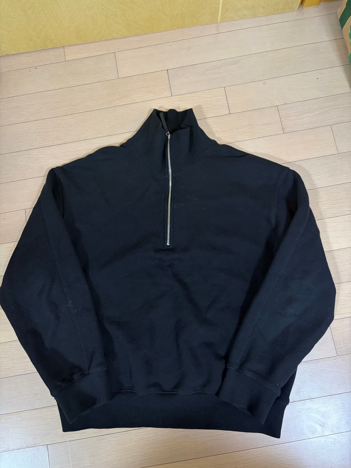 유스 커버스티치 하프집 스웻셔츠 S 상품이미지5