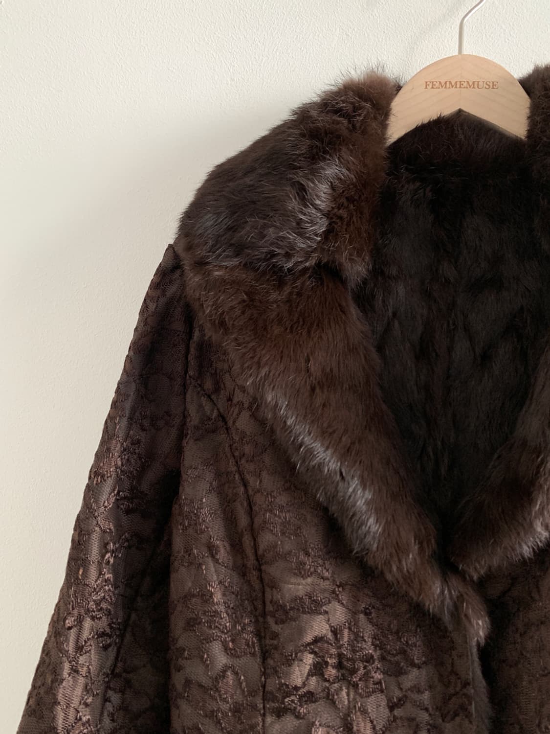 Brown fur jacket 상품이미지3