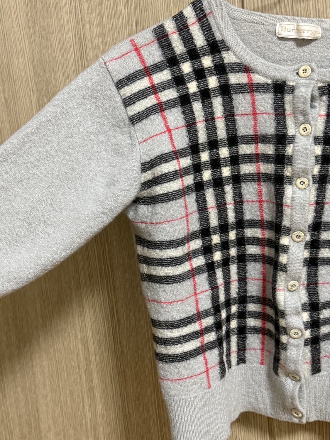 버버리 키즈 체크 가디건 상품이미지4