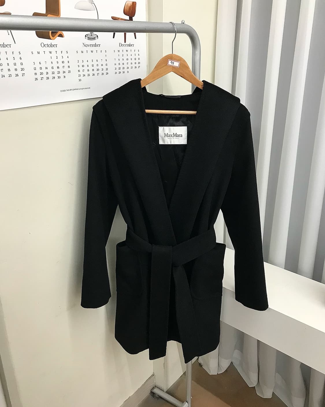 막스마라 카멜울 후드 벨티드 코트 상품이미지1