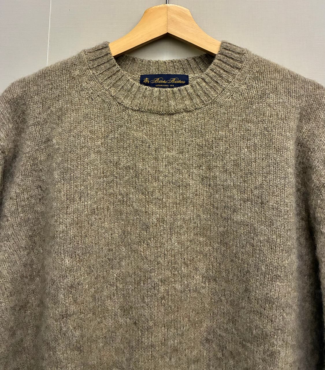 (M/100)브룩스브라더스 x 무신사 울 쉐기독 니트 스웨터 브라운 상품이미지3