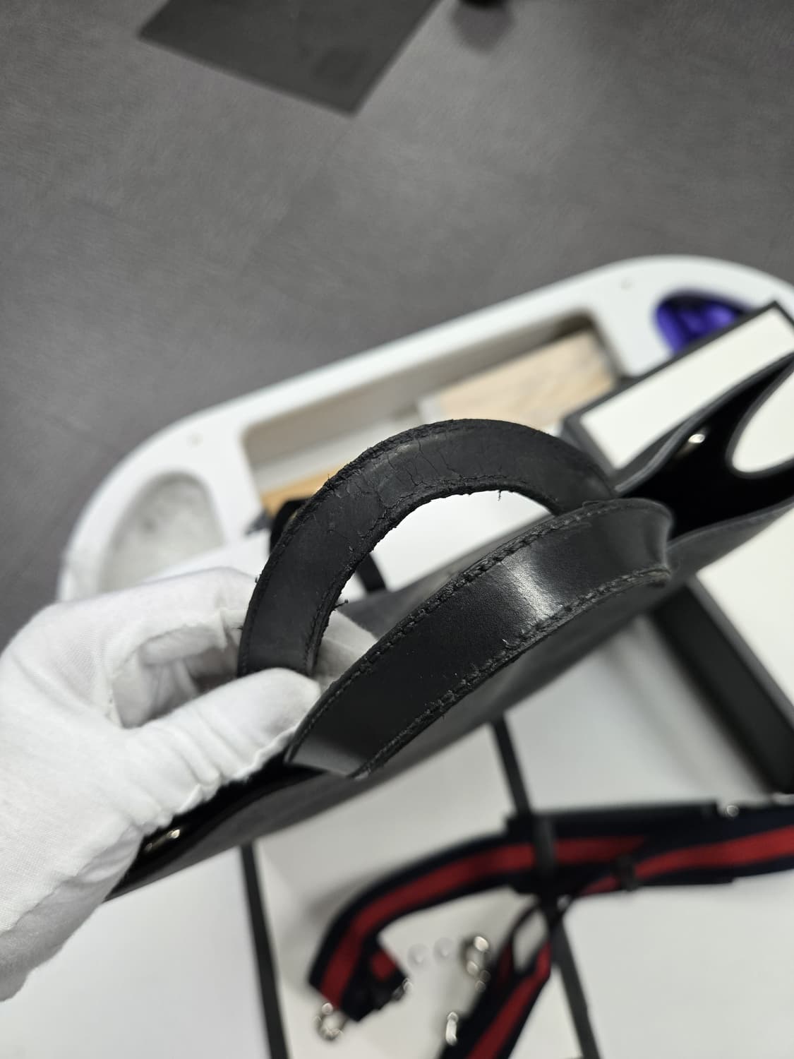 [A급컨디션]구찌 삼선 토트 숄더백 상품이미지3