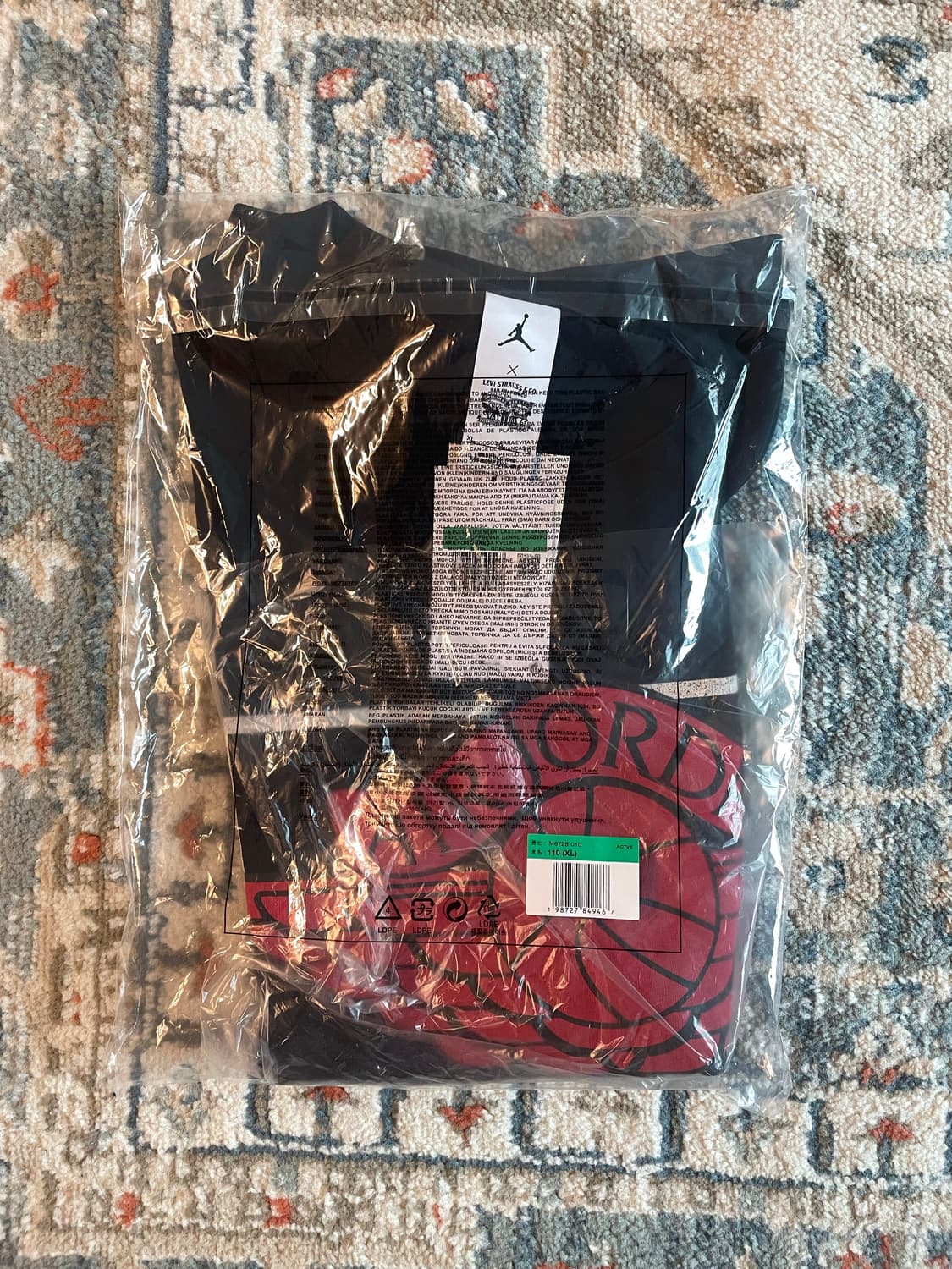 조던 x 리바이스 숏슬리브 티셔츠 (새제품.XL.110) 상품이미지1