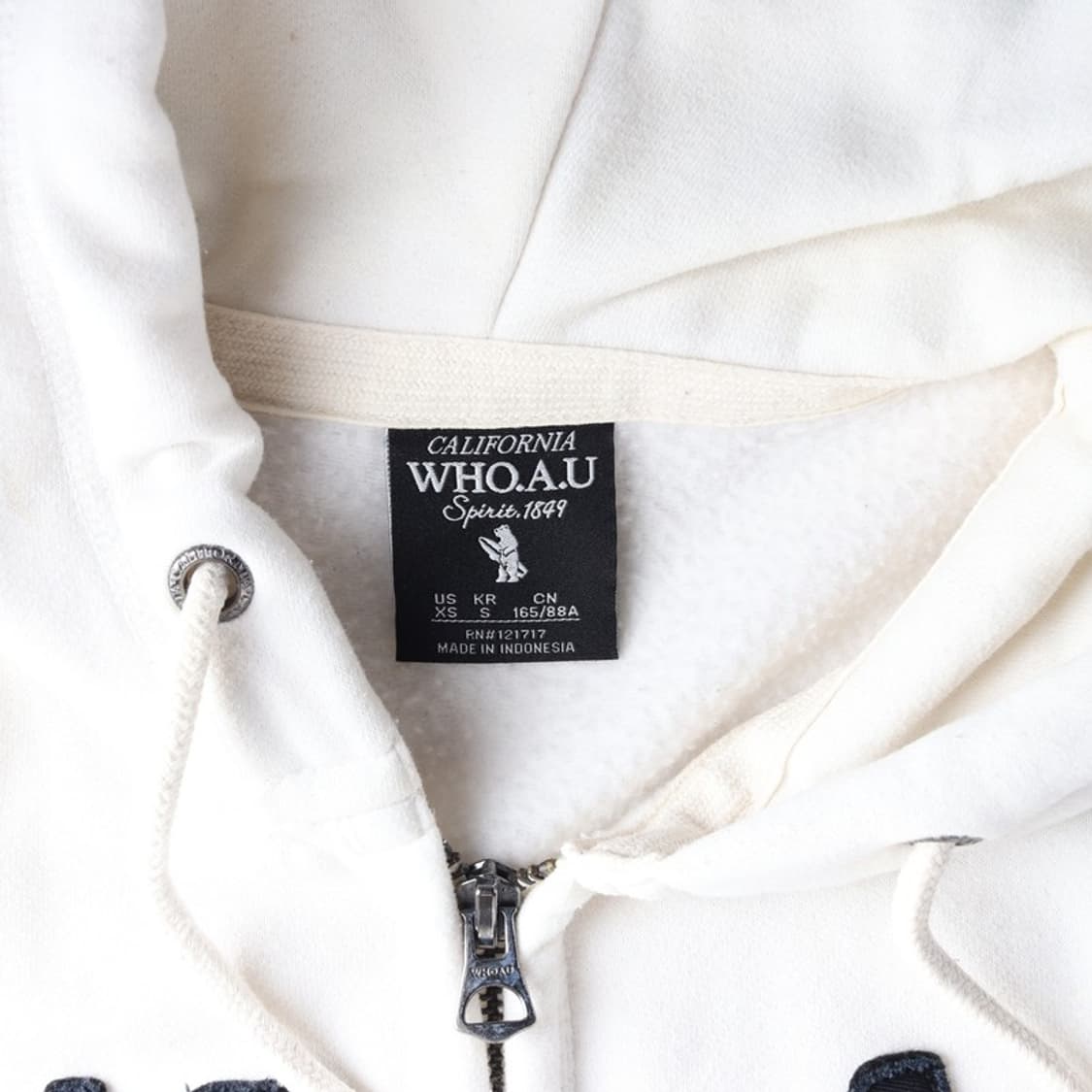 후아유 캘리포니아 아치로고 기모 후드집업 XS 상품이미지5