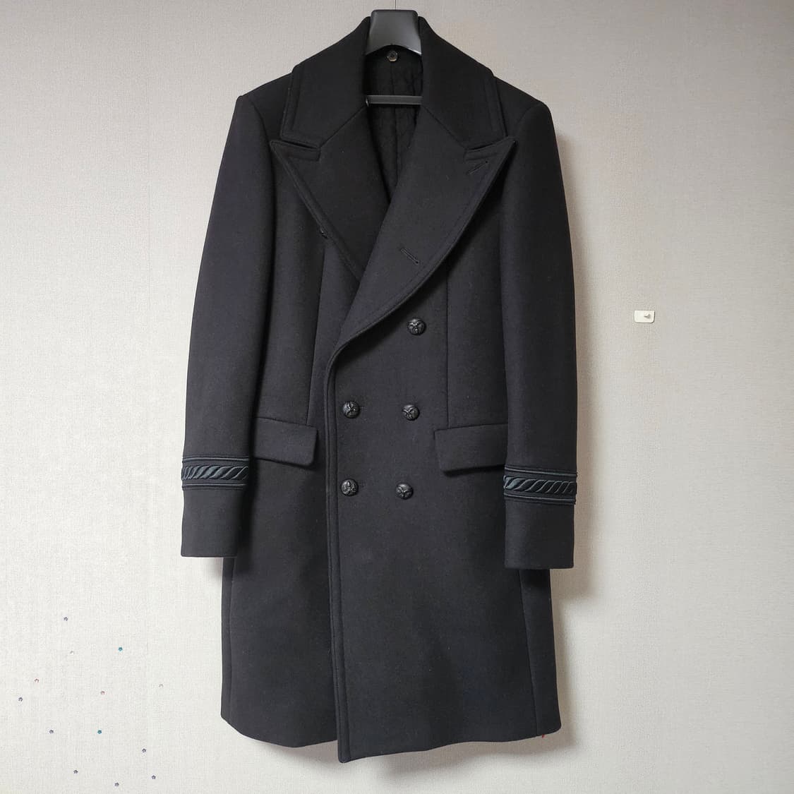 시스템옴므(SYSTEM) 더블 코트 블랙 상품이미지1