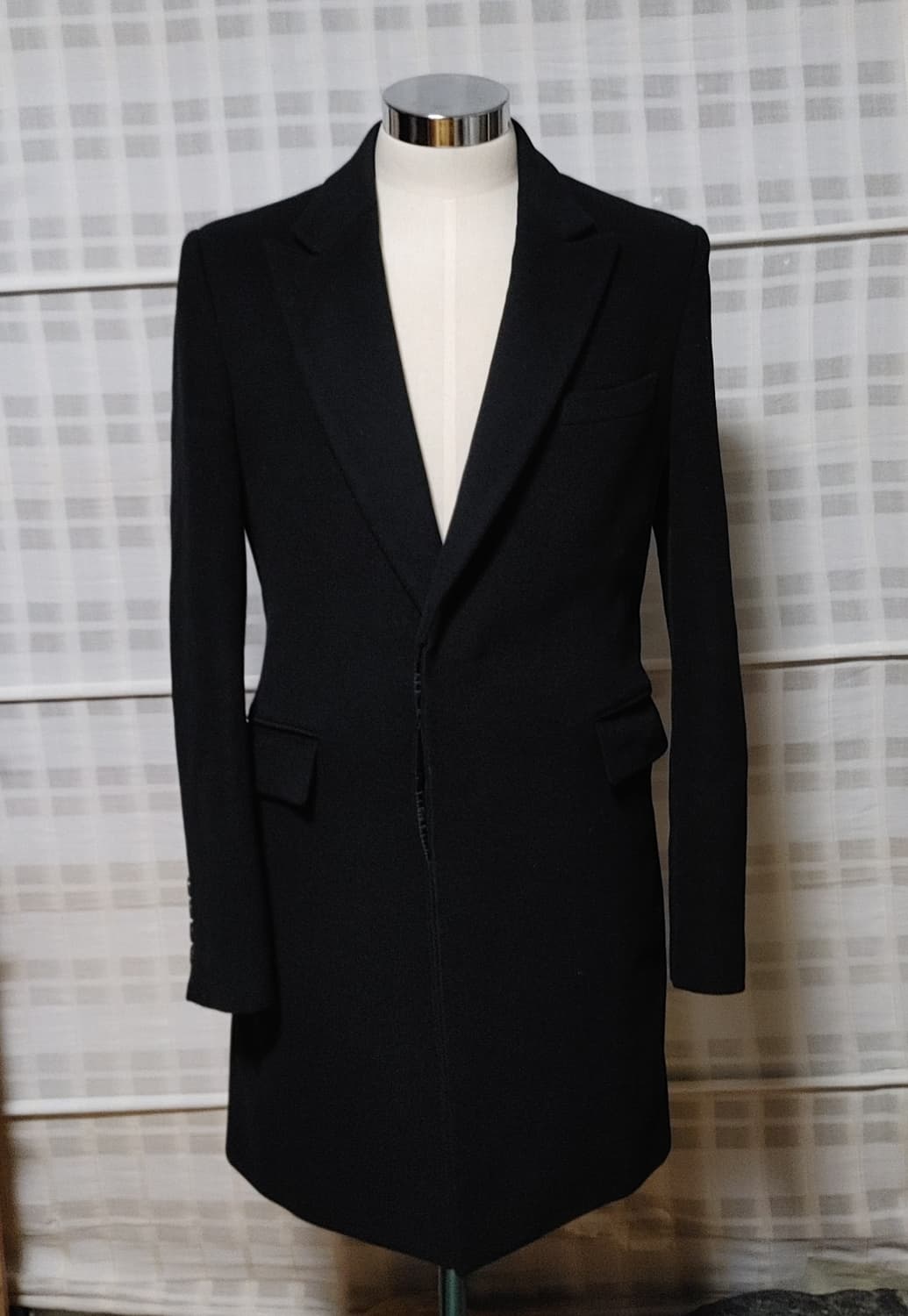 (한섬) 시스템 옴므 블랙 싱글 코트 100(슬림) / 캐시미어 블렌디드 상품이미지3