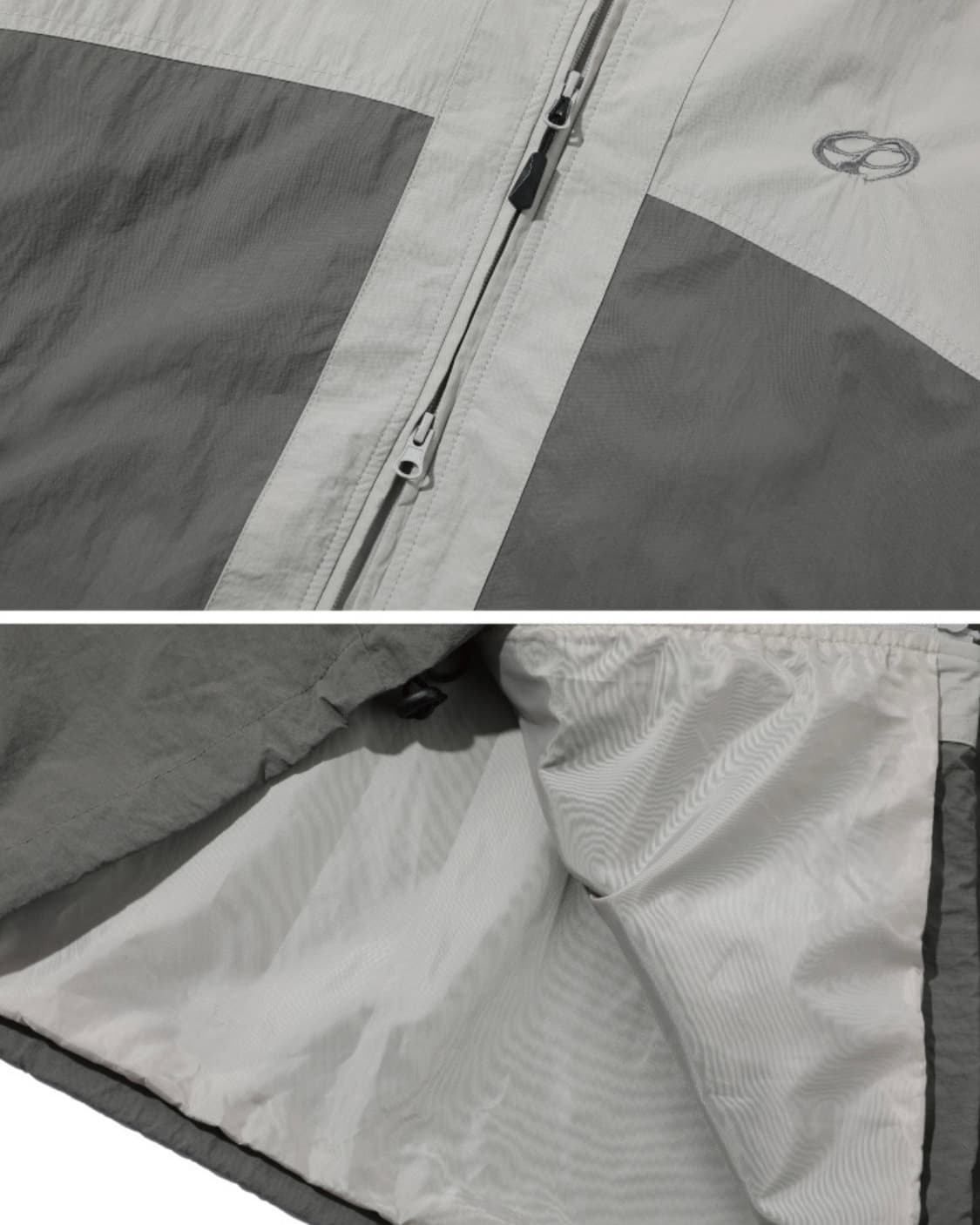 CPGN STUDIO 꼼파뇨 크래킹 후드 윈드브레이커 그레이 상품이미지6