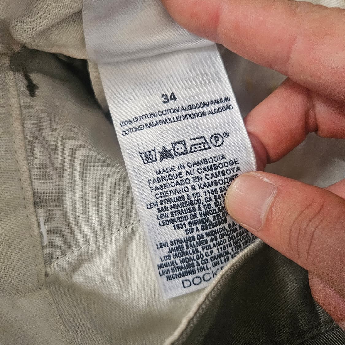 (새상품)DOCKERS in USA 코튼 시그니쳐 자수 반바지 34 상품이미지7