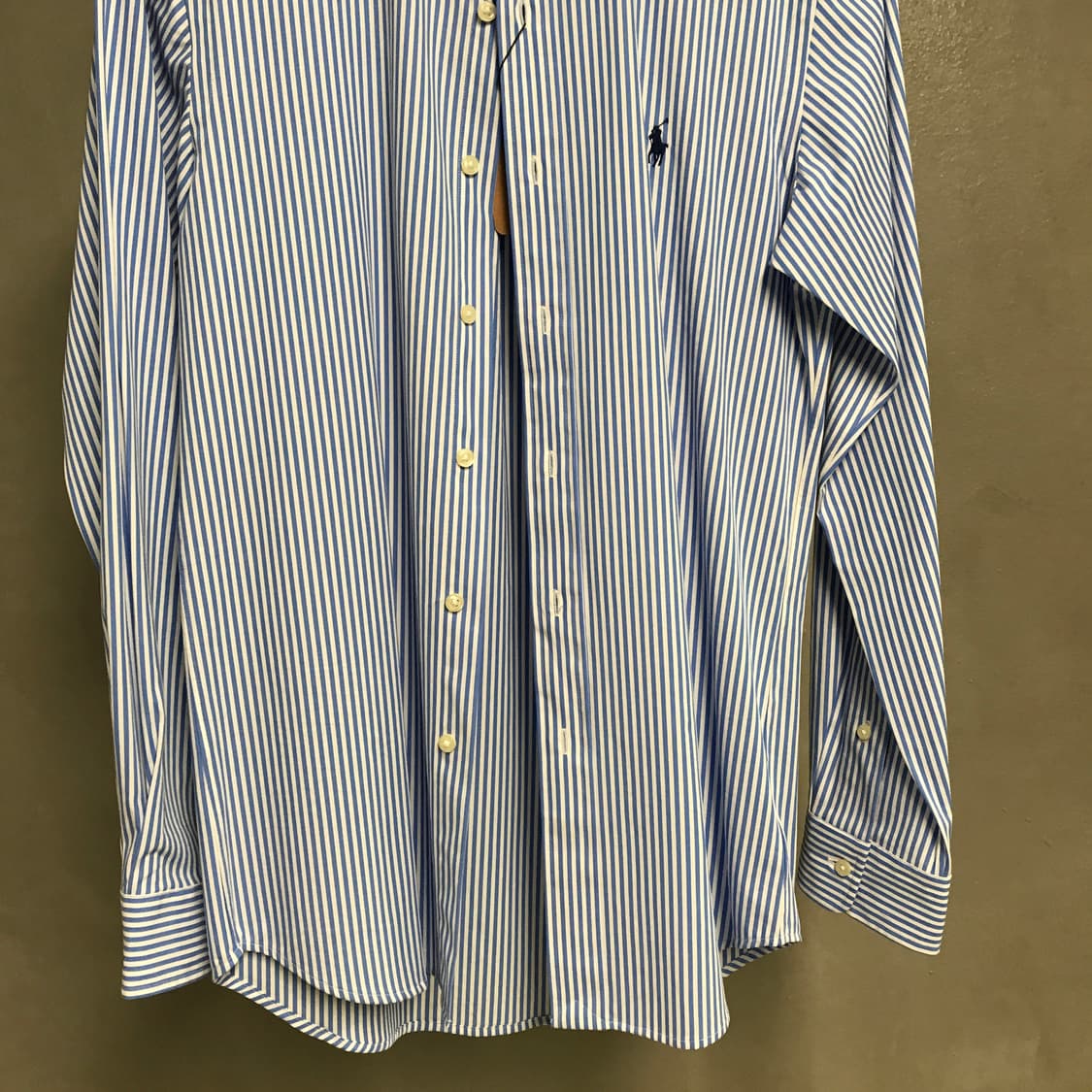폴로 랄프로렌 스트라이프 셔츠 블루 XS 상품이미지3