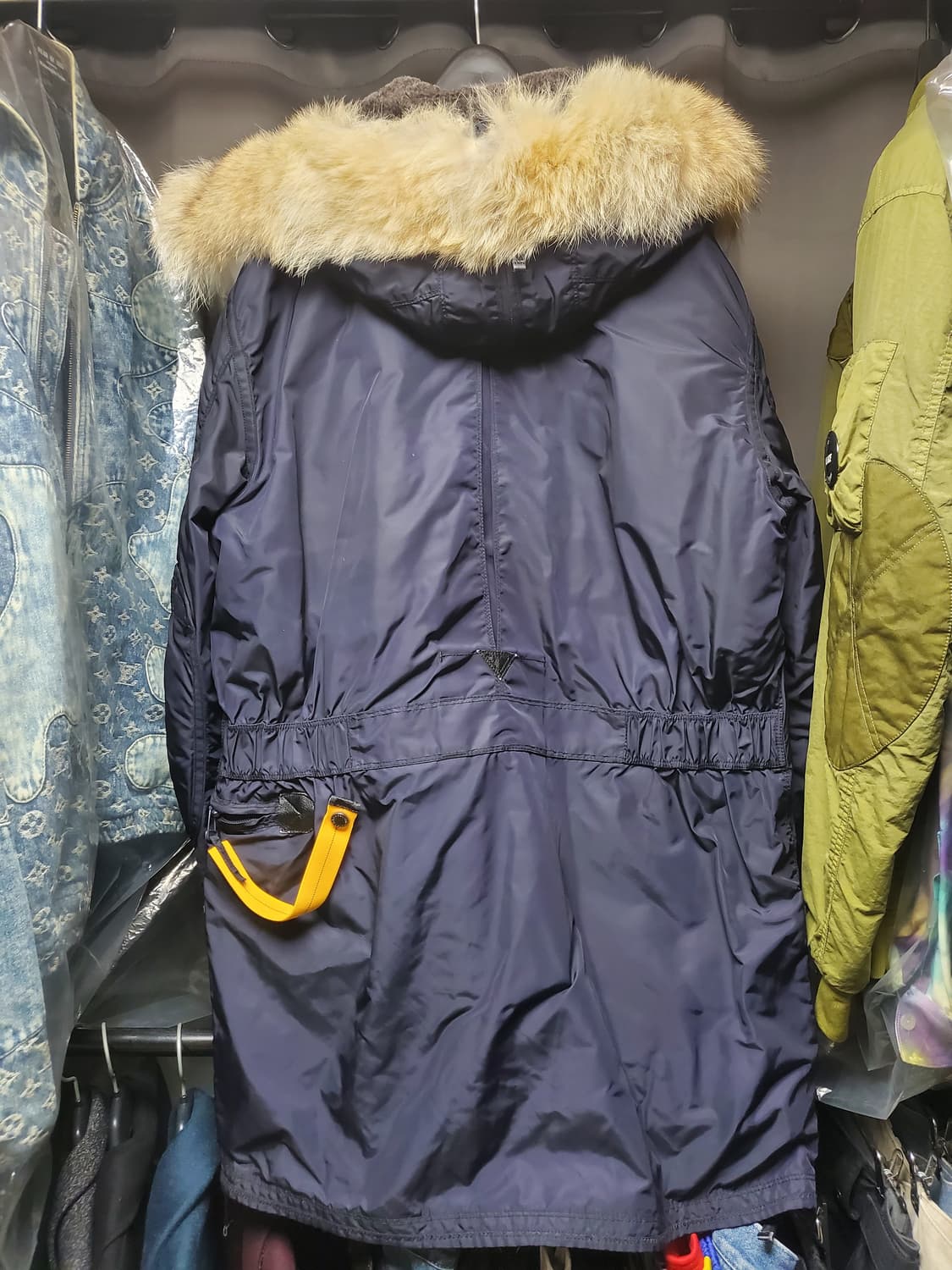 파라점퍼스 패딩 점퍼 네이비 퍼 후드 3xl(착샷o) 상품이미지3