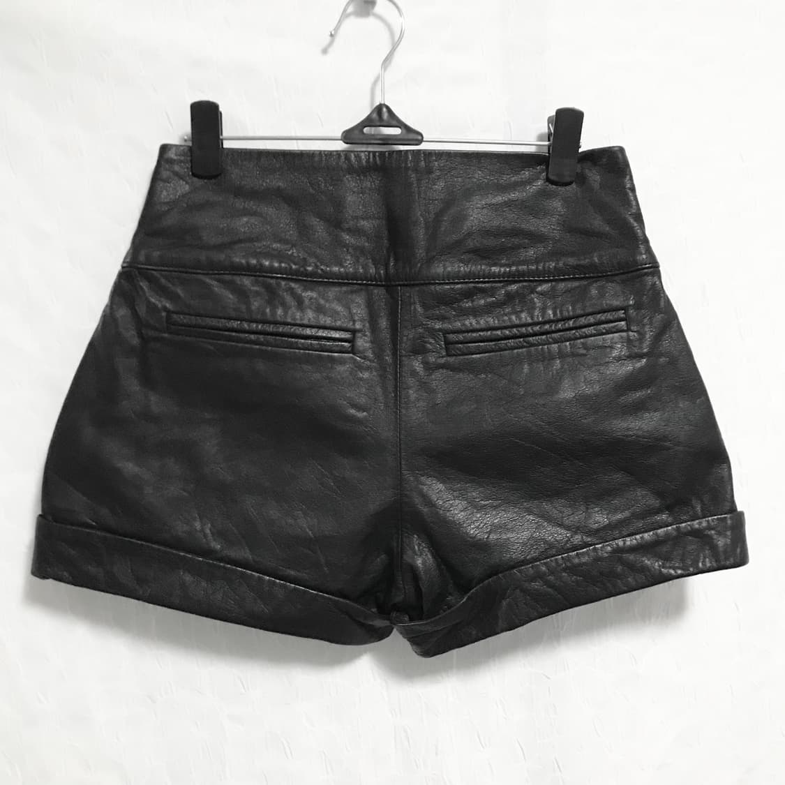 빈티지 sly 슬라이 아카이브 펑크 레더 숏 팬츠 반바지 상품이미지2