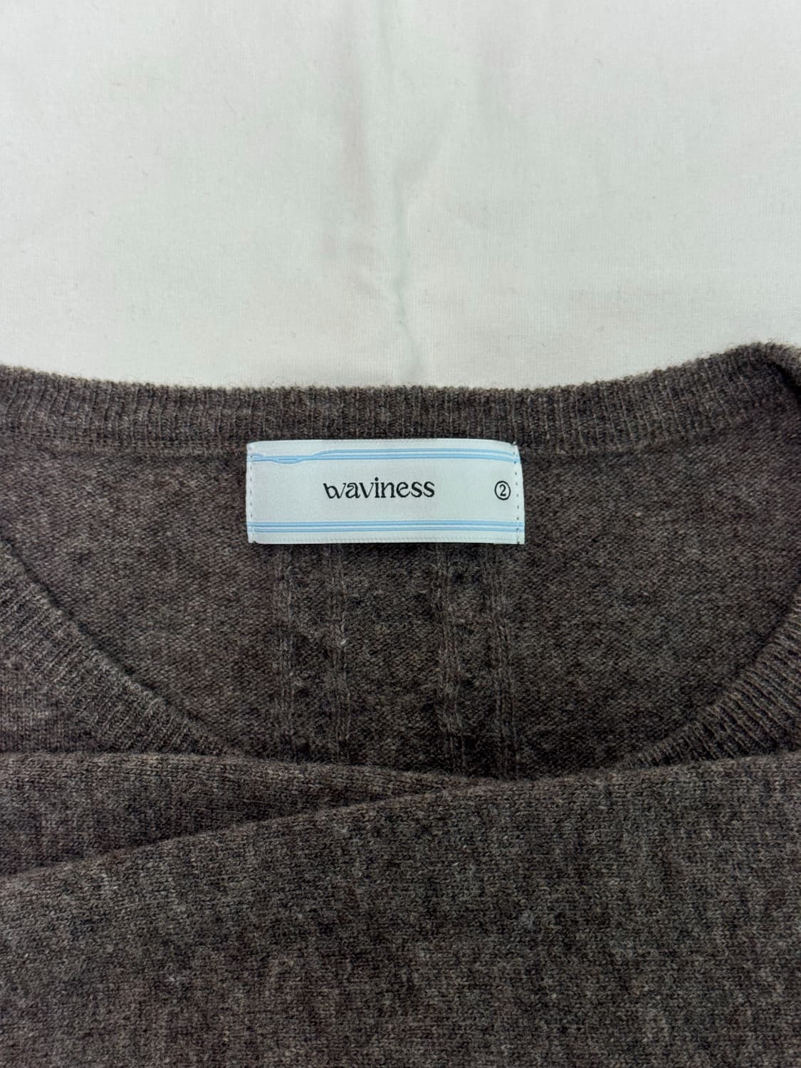 웨이비니스 / 로우 타이드 헨리넥 니트 (브라운) / 2 상품이미지3
