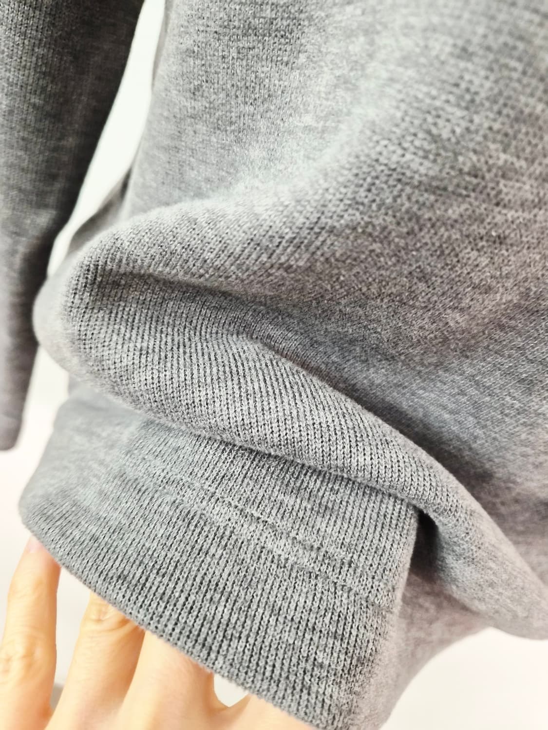 꾸레쥬 그레이 기모 집업 티셔츠 상품이미지7