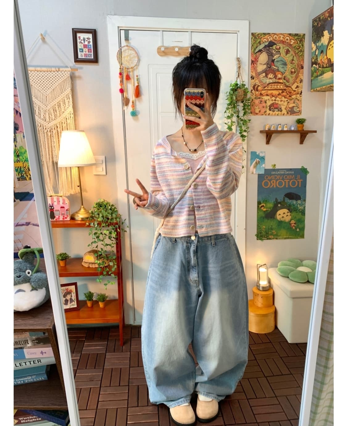 마지 캔디 버튼 가디건 핑크 상품이미지2