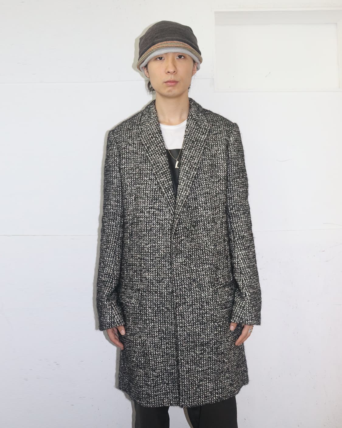 하이더 아커만 16AW 블랙 & 화이트 울 체크 코트 상품이미지1