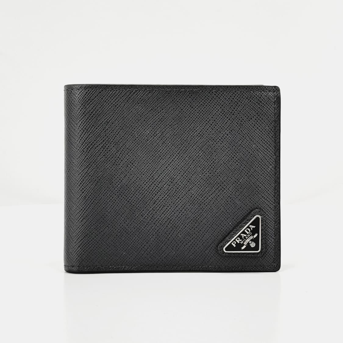 프라다 삼각로고 사피아노 반지갑 그레이 상품이미지2