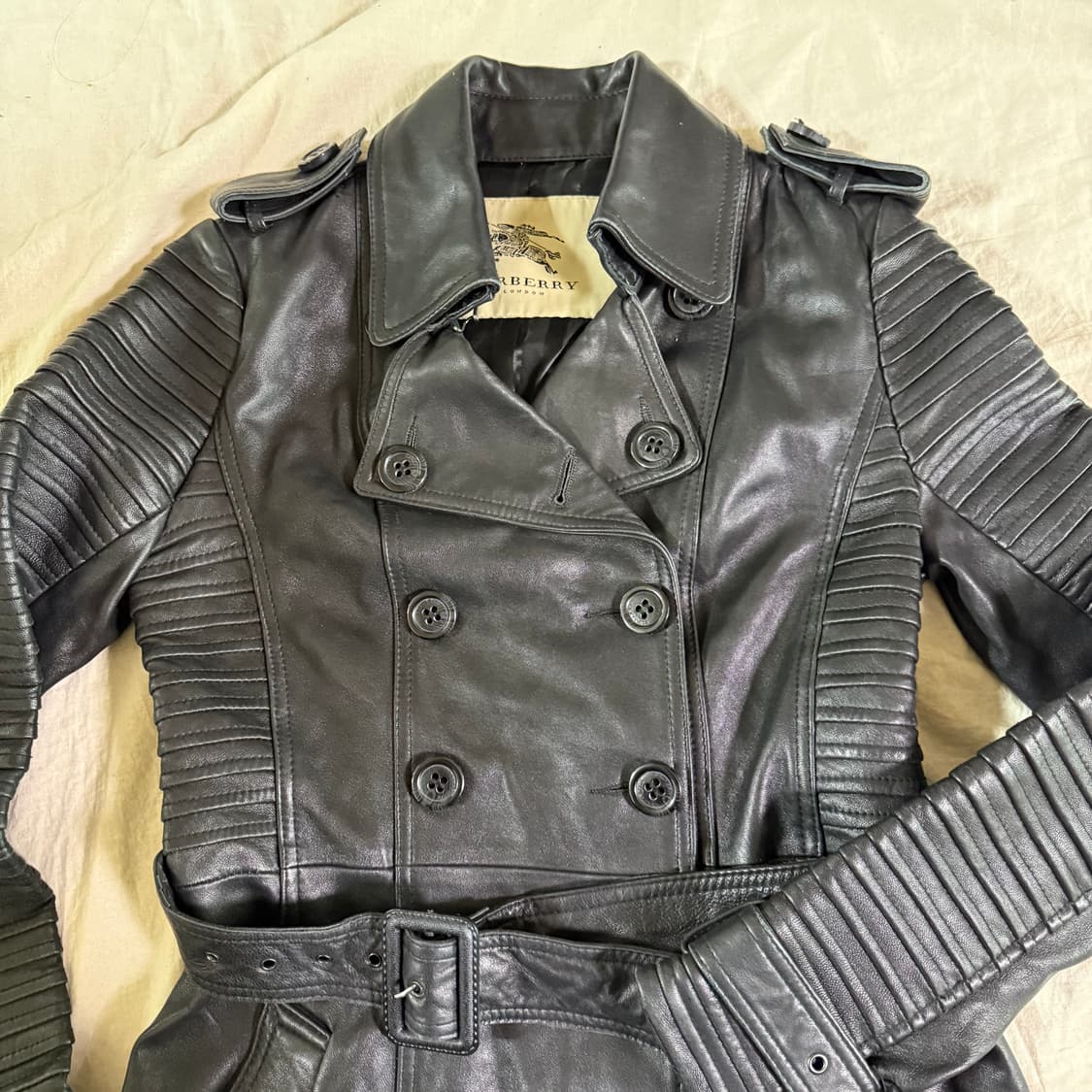 버버리 레더 트렌치코트  상품이미지2