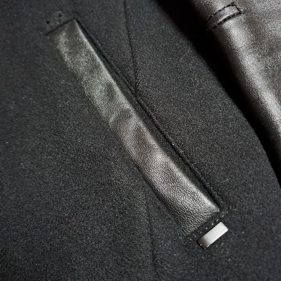 (택포) 시스템옴므 캐시미어 혼용 양가죽 바시티자켓 100 A771 상품이미지10