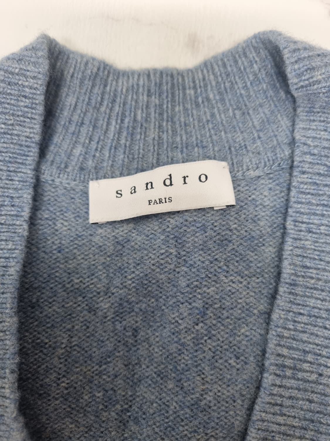 Sandro 산드로 브이넥 S 패치 울 니트 55 상품이미지5
